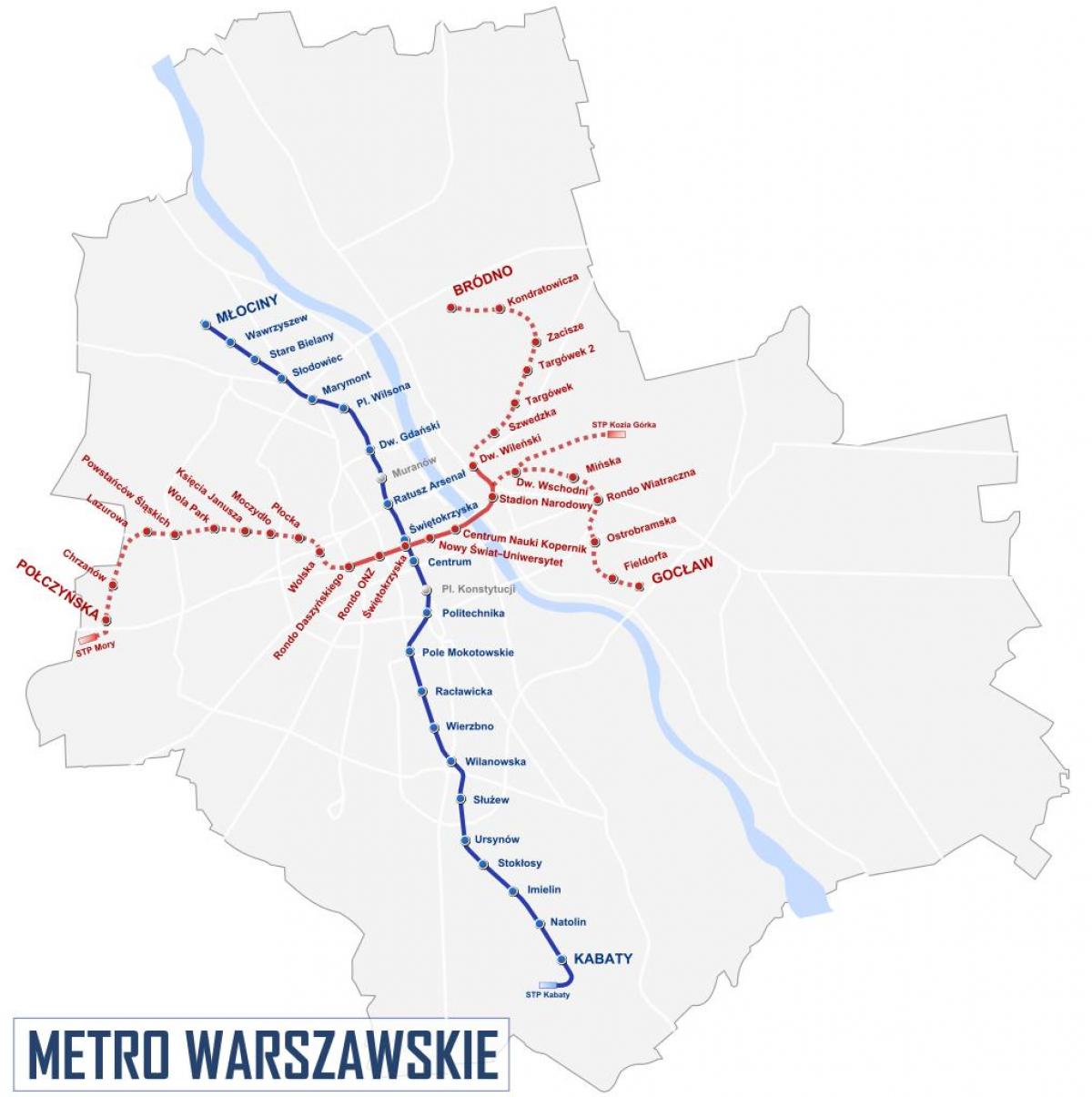 மெட்ரோ வரைபடம் Warsaw