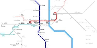 மெட்ரோ வரைபடம் வார்சா, போலந்து